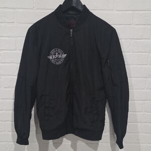 Zara Black Bomber Jacket with Logo